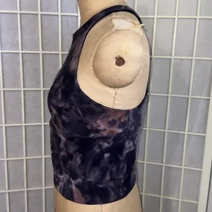 Lululemon Athletic Gym Key Balance Tank Diamond Dye Grey Pink Bra Crop Top Sz 8 thumbnail 9