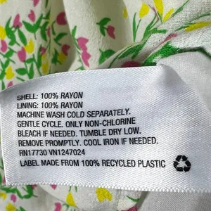 RIXO for Target Floral Tulip Mini Dress White Pink Green Smocked Puff Sleeve 2 thumbnail 6