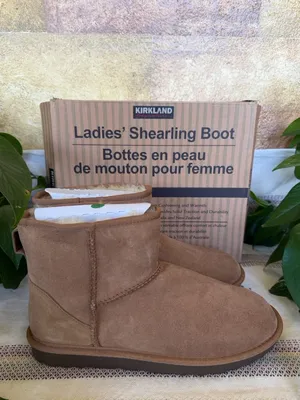NEW Kirkland Signature Women’s Shearling Chestnut Tan Winter Short Boots Size 11 thumbnail 4
