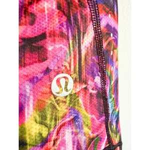 Lululemon | High Neck Running Training Tee Hyper Flow Pink Multi | Est Sz 6 thumbnail 7