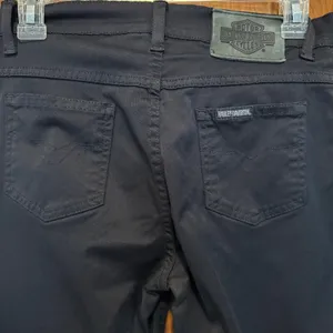 Harley Davidson Black Pants Womens 4 Black Bootcut Moto Biker Y2K‎ Riding Edgy thumbnail 5