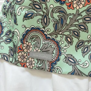NWT Vera Bradley VB Drawstring Backsack‎ Backpack Floral Paisley Green Feminine thumbnail 3