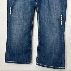 BKE Buckle‎ Denim Capri Cropped Jeans Starlite Thick Stitch Women Sz 28 thumbnail 6