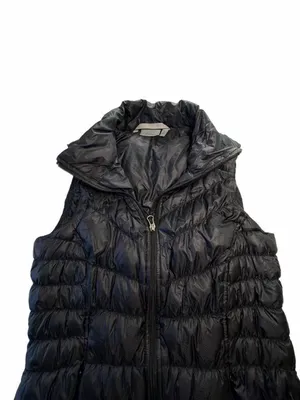 Athleta Puffer Vest Size S Black Quilted Down Winter Outerwear thumbnail 3