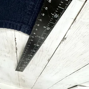 Loft Pants Women Sz 0‎ Dark Navy Denim High Rise Relaxed Straight Zip Fly Casual thumbnail 4