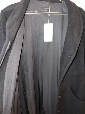 Quince Wool Cashmere Cocoon Coat Black XL NWT Minimalist Mid Length‎ Jacket thumbnail 7