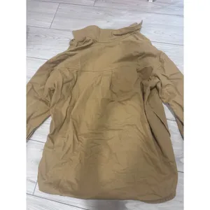 Oak + Fort Women Tan Oversized Button Down Shacket Twill Shirt Jacket XS thumbnail 5