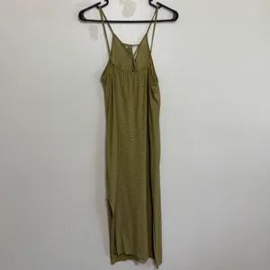 Michelle By Comune Earville Lace Up Olive Maxi Dress NWT M thumbnail 2