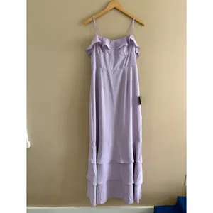 Lulus Lively Evenings Lavender Sleeveless Tiered Maxi Dress Size Large Formal thumbnail 5