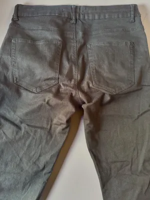 Zara Basic Z1975 Denim Black Skinny Jeans with Red and White Side Stripe thumbnail 3