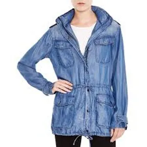 RAILS Petra Utility Jacket Anorak Hidden Hood Chambray Size Medium M GORP CASUAL thumbnail 2