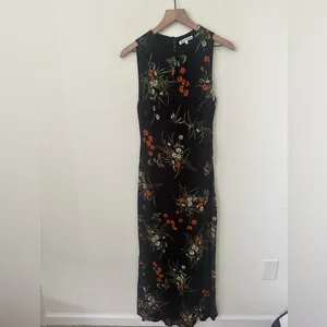 Reformation Ledger Maxi Long Formal Black Dress in Robyn Floral 0 thumbnail 4