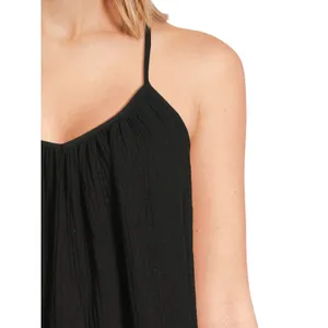Time and Tru Womens Spaghetti‎ Strap Mini Dress Black Soot Size Medium (8-10) thumbnail 3