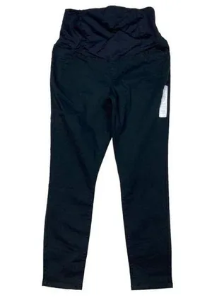 New Isabel Maternity Black Crossover Panel Skinny Pant Womens Size 12/31 Casual thumbnail 1