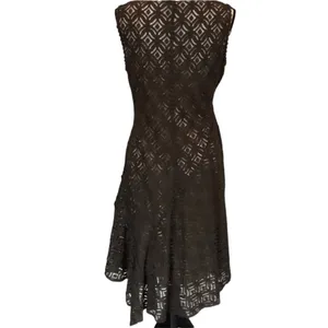 Nic + Zoe First Bloom Dark Truffle Brown Lace Overlay Dress XS thumbnail 8