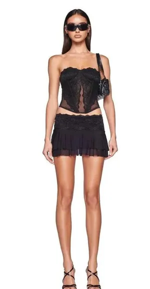 I.AM.GIA Demie Corset in Black Large New Womens Bustier Tank Top thumbnail 11