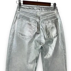 NWT Abercrombie & Fitch Jeans 25 0R High-Rise 90s Curve‎ Love Relaxed Silver thumbnail 7