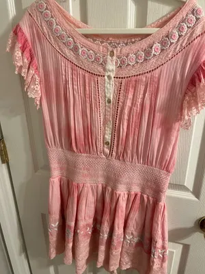 Love Shack Fancy Pink Mini Dress thumbnail 4