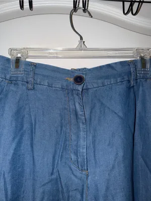 Women's "denim" Blue Wide-Leg dress Pants thumbnail 3