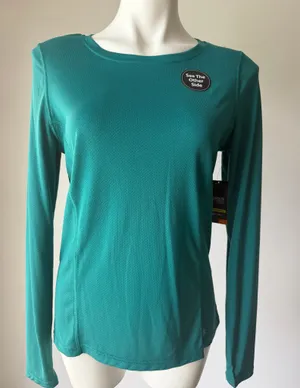 Danskin NowDark Teal Performance Long Sleeve Top  thumbnail 1
