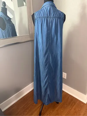 INC International Concepts denim costal cowgirl high-low boho dress 10 thumbnail 4