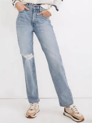 Madewell Perfect‎ Vintage Jeans Size 26 Blue Reinhart Wash Straight Grunge Indie thumbnail 1