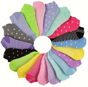 Fashion Seamless Heel Colorful Low Cut Socks 5pc Pack Casual‎ High Quality OS thumbnail 1