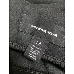 Who What Wear Womens Black Split Hem High Rise Flare Bootcut Trousers Pants Sz M thumbnail 3