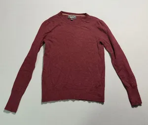 Italian yarn filpucci Banana-republic Women's Burgundy sweater wool cashmere thumbnail 1