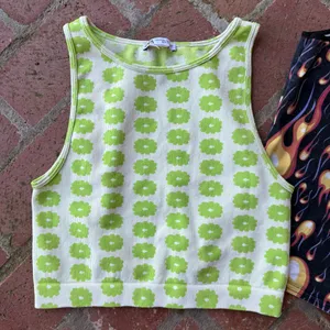 Zara Flower Power Cropped Ribbed Tank thumbnail 2