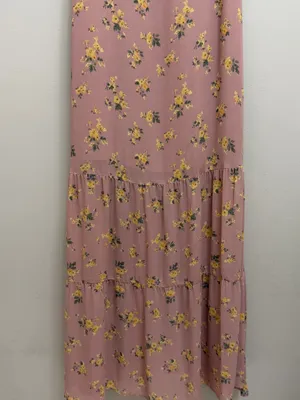 Reformation Emerson Maxi Dress Ruffle Hem in Frances Floral Blush Pink Size 4 thumbnail 6