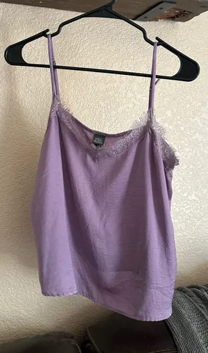 Wild Fable Purple Lace Trim Tank Top thumbnail 1
