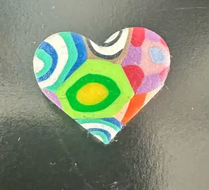 Colorful Heart Shaped Pin Multiple thumbnail 1