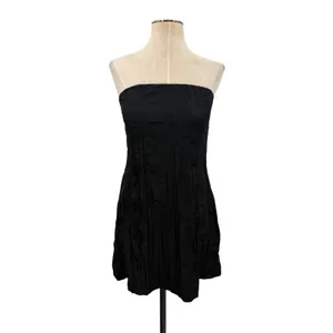 Third Form Rolling Wave Strapless Textured A-Line Mini Dress Black US Size 4 thumbnail 3