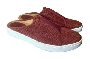 Sofft Beekon Sneaker Mule Rustic Red Snake Embossed Leather Comfort Womens 10M thumbnail 1