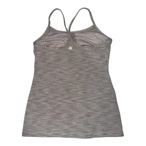Lululemon Power Y Tank Top Size 6 Heathered Gray thumbnail 2