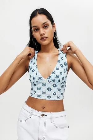 Urban Outfitters Plunging Tie-Bank Tank Top thumbnail 1