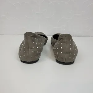 Jessica Simpson Womens Shoes Size 6.5 Gray Suede Studded Slip‎ On Ballet Flats thumbnail 5