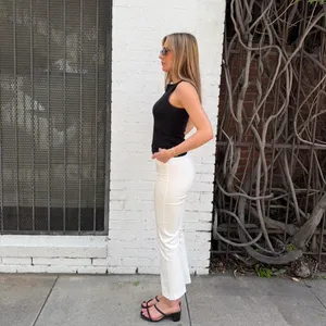 Zara white straight leg pants / fit like a small #minimalist #officewear #officesiren #secretary thumbnail 3
