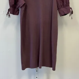 Nation LTD Mirrim Pima Cotton Puff Sleeve Mini T-shirt Dress Purple Size Medium‎ thumbnail 5
