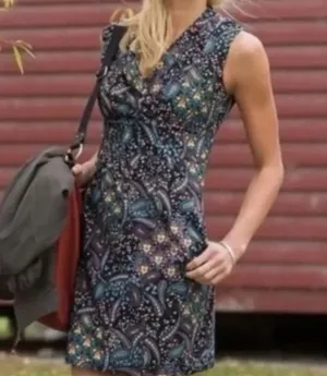 Athleta Dahlia Sleeveless Paisley Dress in Navy and Purple thumbnail 1