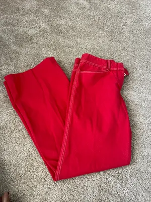 BCBGMAXAZRIA Vintage Red Flare Leg pants thumbnail 4