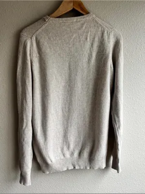 Wool Crewneck Women's Sweater in Light Gray thumbnail 5