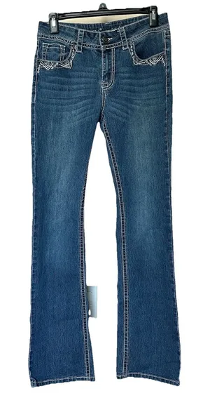 Wilfred Heart Jeans Women’s 28 X 31 Bootcut Western Rodeo Embroidered Retro Y2K thumbnail 1