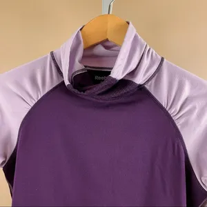 Reebok Small Turtleneck Mock Neck Purple Running Top Pastel Deep Purple Pullover thumbnail 3