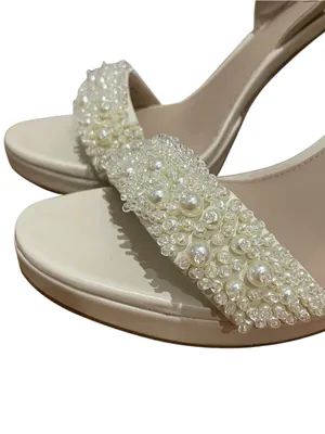 Sam Edelman Jade Perla Ivory Pearl Bridal Platform Heels Women’s Size 9.5 thumbnail 3
