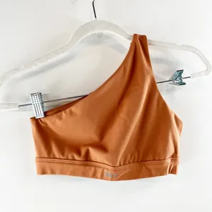 SET Active One Shoulder Sports Bra Tan Brown XS thumbnail 2