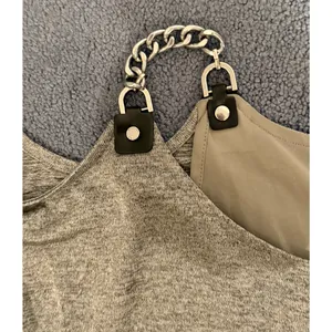 Michael Kors Dress Womens Size XL Gray Mini Stretch Chain Strap Lined Cold Shldr thumbnail 7