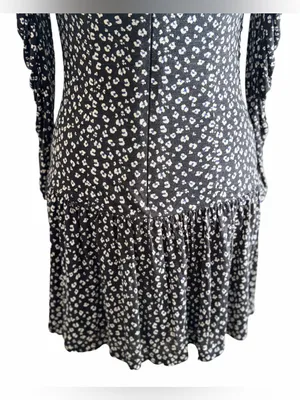 REBECCA TAYLOR Long-Sleeve Mini Cheetah Jersey‎ Dress, Medium thumbnail 9