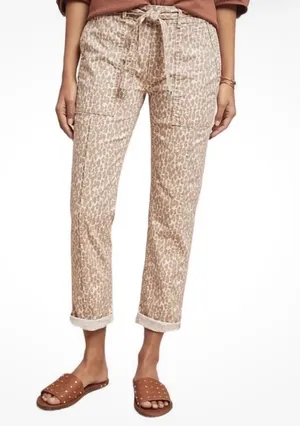 Anthropologie The Wanderer Leopard Print Women's 29 Utility Tapered Pants NWT thumbnail 1